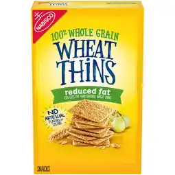 Walmart Wheat Thins Reduced Fat Snacks, Whole Grain Wheat Crackers, Snack Crackers, 8 oz offer