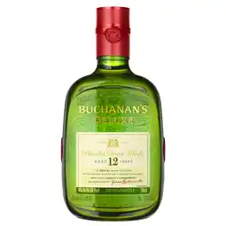 Walmart Buchanan's DeLuxe Aged 12 Years Blended Scotch Whisky Liquor, 750 ml 40% ABV, Glass Bottle, New offer