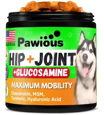 Walmart Pawious Hip and Joint Chews for Dogs - 120 ct. - Glucosamine for Dogs - Mobility Bites offer