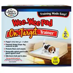 Walmart Four Paws Wee-Wee Pad On Target Trainer Dog and Puppy Training Tray 22 x 22.7 (1 Count) offer