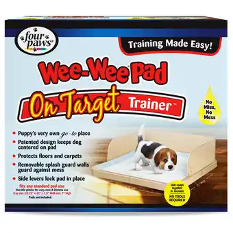 Walmart Four Paws Wee-Wee Pad On Target Trainer Dog and Puppy Training Tray 22 x 22.7 (1 Count) offer