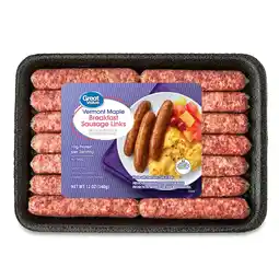 Walmart Great Value Uncooked Vermont Maple Breakfast Pork Sausage Links, 12 oz Package offer