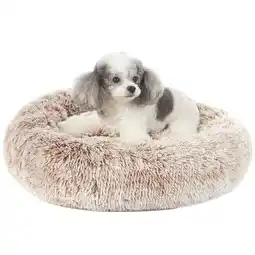 Walmart Bedfolks Calming Donut Dog Cat Cuddler Bed, 23 Round Plush Pet Bed for Small Dogs & Cats, Navy Blue offer