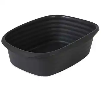 Walmart Arm & Hammer Simply Recycled Open Top Cat Litter Pan Multi-Cat Rimmed Plastic Box, Jumbo, Black offer