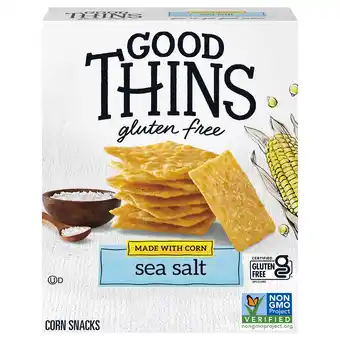 Walmart Good Thins Sea Salt Corn Snacks Gluten Free Crackers, 3.5 oz offer