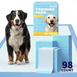 Walmart Powools Puppy Pads, Extra Large 6-Layer Super Absorbent Leak-Proof Pee Pads, 34 x 28, 98 Count offer