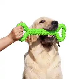 Walmart LECHONG Dog Toys for Aggressive Chewer, Dura Play Chewable Extra Large Bone Shape Chew Toys, Green offer