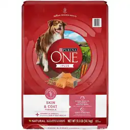 Walmart Purina ONE Natural, Sensitive Stomach Dry Dog Food, +Plus Skin and Coat Formula offer