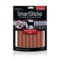 Walmart SmartBones SmartSticks with Real Beef 10 Count, Rawhide-Free Chews for Dogs offer