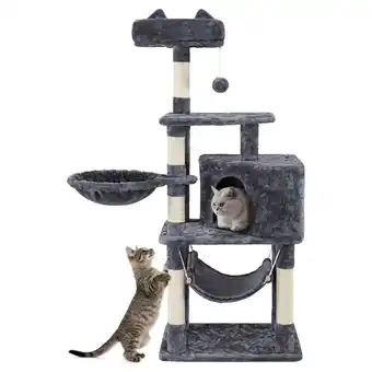 Walmart Renwick 55 Cat Tree Tower for Small Medium Cats, Dark Gray offer