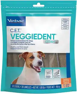 Walmart Virbac CET Veggiedent FR3SH Tartar Control Chews for Dogs, Small offer