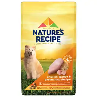 Walmart Natures Recipe Dry Dog Food, Chicken, Barley & Brown Rice Recipe, 4 lb. Bag offer