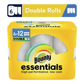 Walmart Bounty Essentials Paper Towels Select-a-Size, 6 Double Rolls offer