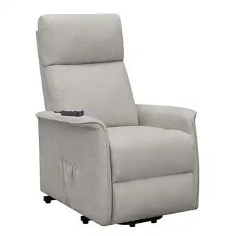 Walmart Power Lift Massage Chair with Wired Remote & Side Pockets, Light Grey offer