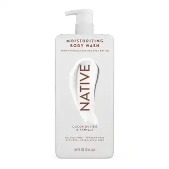 Walmart Native Cocoa Butter & Vanilla Moisturizing Body Wash 18 oz offer