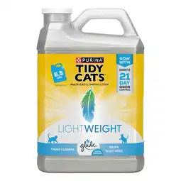 Walmart Purina Tidy Cats Lightweight Clumping Cat Litter, Low Dust, 24/7 Odor Control 8.5 lb. Jug offer