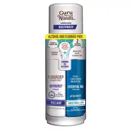 Walmart GuruNanda Teeth Whitening Dual Barrel Mouthwash- Alcohol Free & Fluoride Free, Wild Mint, 20oz offer