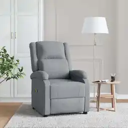 Walmart vidaXL Massage Chair Light gray Fabric, wood, metal Single Massage Chair offer