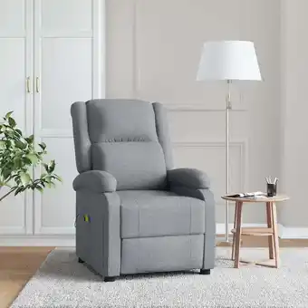 Walmart vidaXL Massage Chair Light gray Fabric, wood, metal Single Massage Chair offer