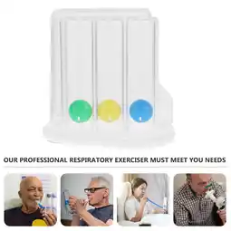Walmart ETEREAUTY Three-ball Apparatus Vital Capacity Breathing Trainer Breath Exercise Measurement System offer