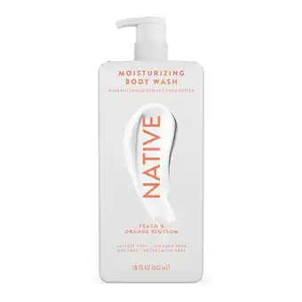 Walmart Native Peach & Orange Blossom Moisturizing Body Wash 18 oz offer