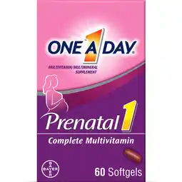 Walmart One A Day Women's Prenatal Multivitamin with Folic Acid, DHA and Iron, 60 Ct offer