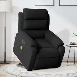 Walmart vidaXL Electric Stand up Massage Recliner Chair Black Velvet offer