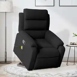 Walmart vidaXL Stand up Massage Recliner Chair Black Velvet offer