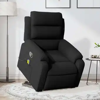 Walmart vidaXL Stand up Massage Recliner Chair Black Velvet offer