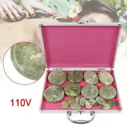 Walmart 16Pcs Hot Massage Stones Kit Natural Jade Heated Warmer SPA Heating Rock Therapy offer