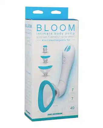 Walmart Bloom Intimate Body Automatic Vibrating Rechargeable Pump - Sky Blue/White offer