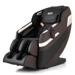 Walmart Costway Full Body Massage Chair with Airbags Waist Heater Foot Rollers Voice Control Brown offer