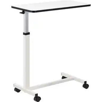 Walmart Global Industrial Overbed Table with H-Base White Laminate Tabletop offer