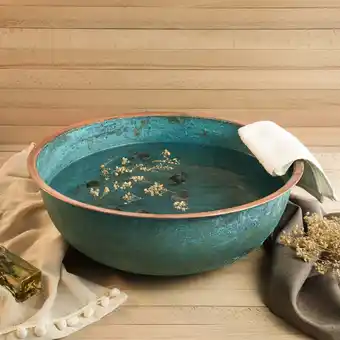 Walmart Handmade Matte Copper Foot Soaking Bowl Solid Copper Foot Spa Bowl offer