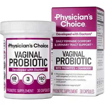 Walmart Physician's Choice Vaginal Probiotic for Women 6B CFU, pH Balance, Odor Control, 30 count offer