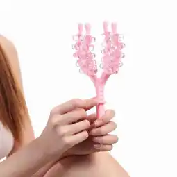 Walmart MLINS Pink Plastic Handheld Massager Roller for Relaxing with AntiSlip Handle and Branch Design 1PC offer