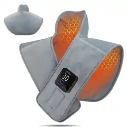 Walmart Heated Shoulder Wrap with Massage, Cordless Electric Shoulder Heating Pad for Men Women offer