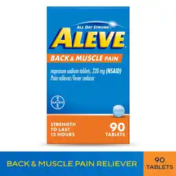 Walmart Aleve Back & Muscle Pain Reliever Naproxen Sodium Tablets, 90 Count offer