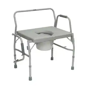 Walmart ProBasics Bariatric Drop-Arm Commode Gray Frame offer