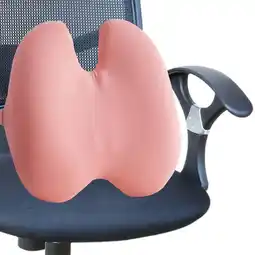 Walmart perfk Back Cushion for Desk Chair Removable Cover with Elastic Strap Lumbar Pillow Pink offer