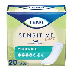 Walmart Tena Sensitive Care Moderate Absorbency Regular Length Incontinence Pads for Women, 20 Count offer