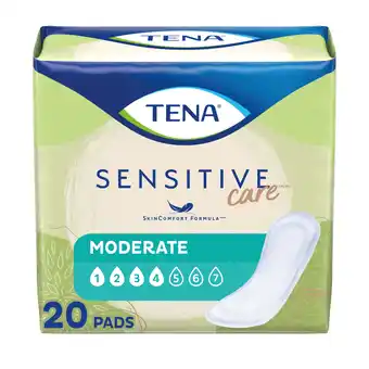 Walmart Tena Sensitive Care Moderate Absorbency Regular Length Incontinence Pads for Women, 20 Count offer