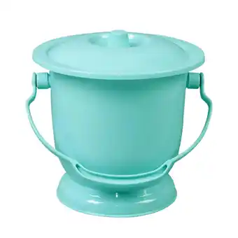 Walmart Chamber Pot with Lid Spittoon Bedpan Female Male Bedroom Indoor Urine Bucket Blue offer