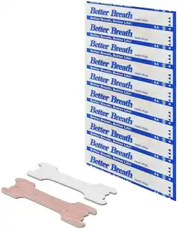 Walmart 100 Count Nasal Strips Breath Easy Anti Snoring (66mm*19mm) offer