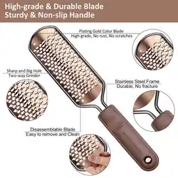 Walmart Foot File Callus Remover - Pedicure Stainless Steel Colossal Foot Grater Scrubber Pedicure Tools offer