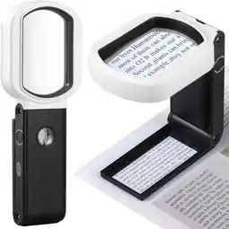 Walmart New Folding Staff Pocket LED 10x+20X Magnifying Glass Magnifiers Microscope with 7 LED Lights offer