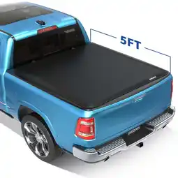 Walmart RVNI 5 Feet Bed Soft Roll Up Truck Bed Tonneau Cover compatible with 2005-2023 Nissan Frontier offer
