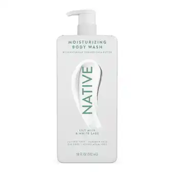 Walmart Native Lily Milk & White Sage Moisturizing Body Wash 18 oz offer
