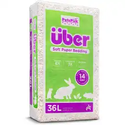 Walmart Pets Pick 36L White Uber Pet Bedding, Hamster, Rabbit, Rat offer
