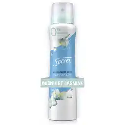Walmart Secret Aluminum Free Dry Spray Women's Deodorant, Midnight Jasmine, 4.1 oz offer